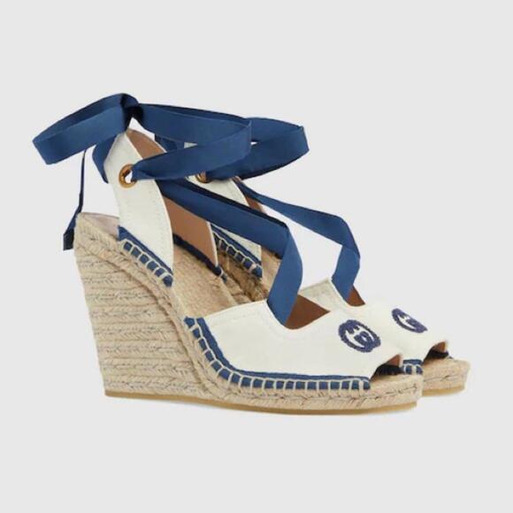 Gucci Shoes - BNWT Gucci Women's Espadrille With Ribbon Tie Size 39.5 US 9.5 $895